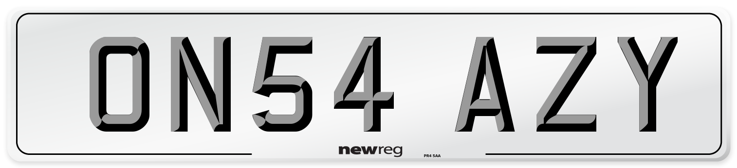 ON54 AZY Number Plate from New Reg